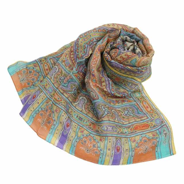 エトロ ETRO スカーフ リネン シルク マルチカラー Scarf Multi Linen