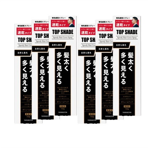 送料無料 ◎［6個セット］トップシェード スピーディーヘアカバースプレー 自然な黒色　150g入り×６個 ・7700円以上お買上げで全国配送料無料の通販は 8,352円