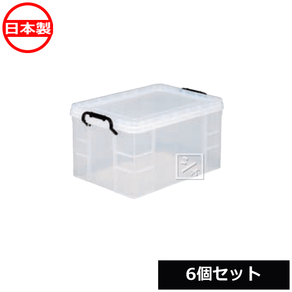 【法人配送限定】 和泉化成 収納ボックス 3643 セーフティBOX5型 クリア （6個セット） 日本製 の通販は