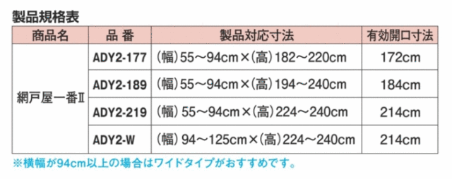 【法人配送限定】 セイキ販売 玄関ドア用網戸 網戸屋一番II 標準タイプ ADY2-217 横引きロール網戸｜au PAY マーケット