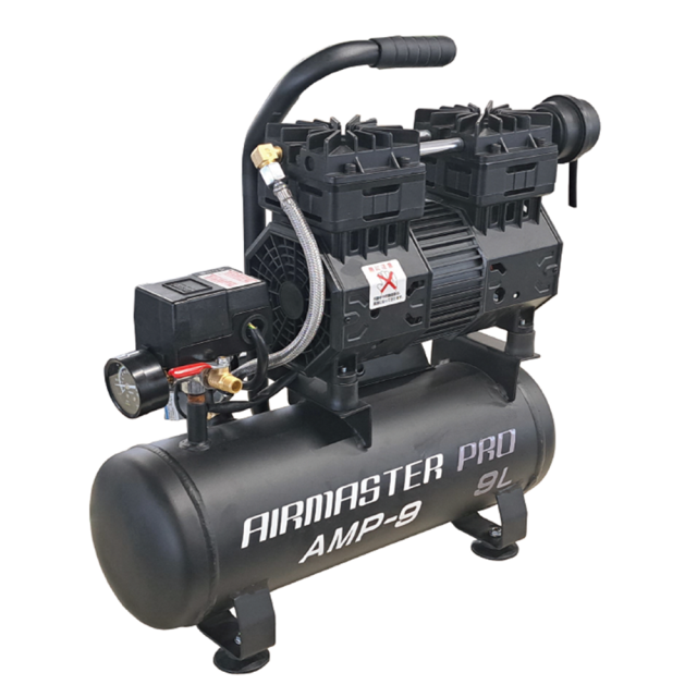 静音オイルレスコンプレッサー 9L AMP-9 【本州四国九州送料無料！】 13,582円