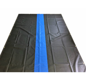 トラックシート 2ｔトラック 荷台シート 2.3×3.5 厚手 ブラック＆ブルー 荷台カバー エステル帆布 【本州四国九州送料無料】