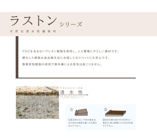 天然石透水性舗装材 ラストンII バリューカラー 土間用 20kg 畑中産業 天然石 舗装材_5
