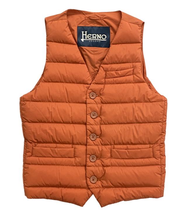 美品 ヘルノ レジェンド ダウンジレ オレンジ ダウンベスト メンズ Size M Herno 中古の通販はau Pay マーケット Hugall Bookoff Group
