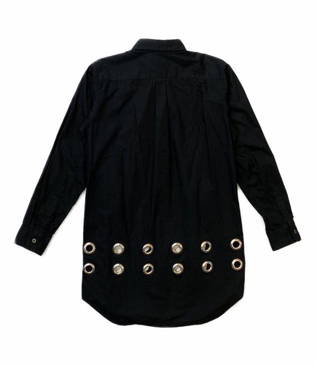 ブラックコムデギャルソン ハトメデザインロングシャツ 18ss 1A-B001 メンズ SIZE S BLACK COMME des GARCONS  中古