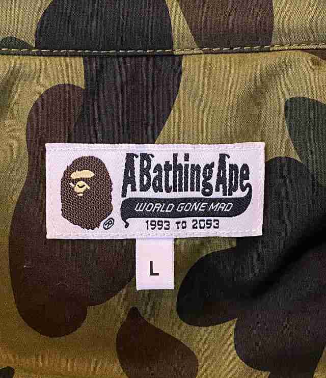 美品 アベイシングエイプ コーデュロイカモフラジャケット 001LJH301008X メンズ SIZE L A BATHING APE 中古