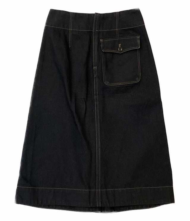 ルメール デニムスカート ブラック レディース SIZE 34 LEMAIRE 中古の ...