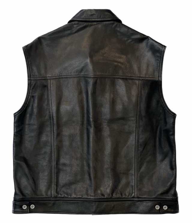 ダイリク ライダースジャケットベスト ブラック 牛革 Leather Vest 22ss メンズ SIZE S DAIRIKU 中古