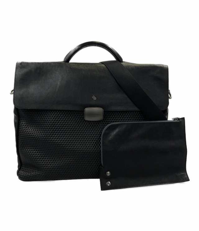 ◆MANDARINA DUCK マンダリナダック TANK BAG 2Way 斜め掛け ショルダー ブリーフケース ビジネス バッグ 黒 ブラック