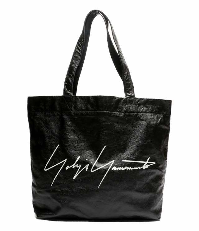 ヨウジヤマモト ビッグシグネチャーロゴレザートートバッグ メンズ SIZE - Yohji Yamamoto 中古｜au PAY マーケット