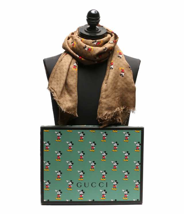 人気 【DISNEY×GUCCI】グッチ ミッキーマウス 602584 大判ストール