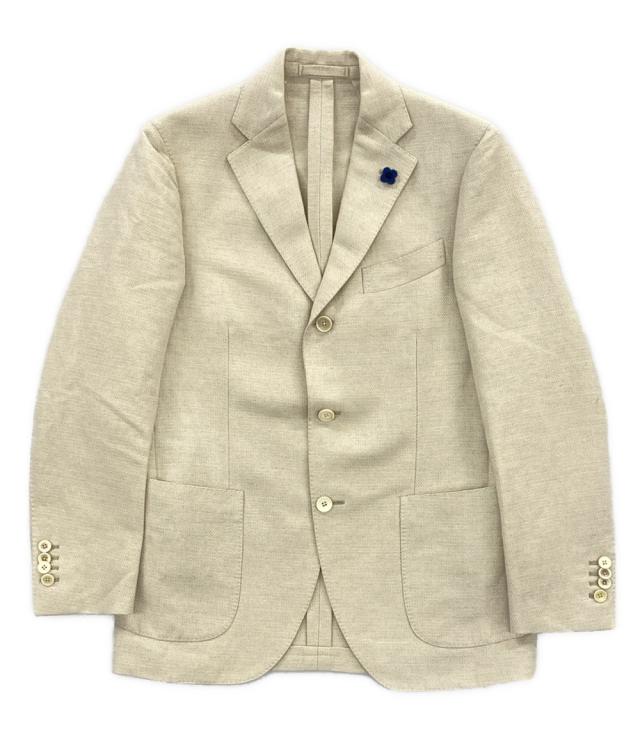 LARDINI ラルディーニ スーツ セットアップ ベージュ 麻100%  44 LARDINI ラルディーニ スーツ セットアップ ベージュ 麻100% 44