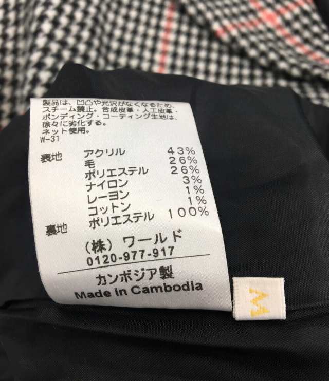 美品 千鳥格子柄チェスターコート レディース SIZE M (M) AG by aquaa