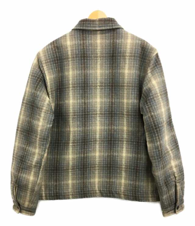 stussy HEAVY BRUSH PLAID ZIP UP JACKETメンズ