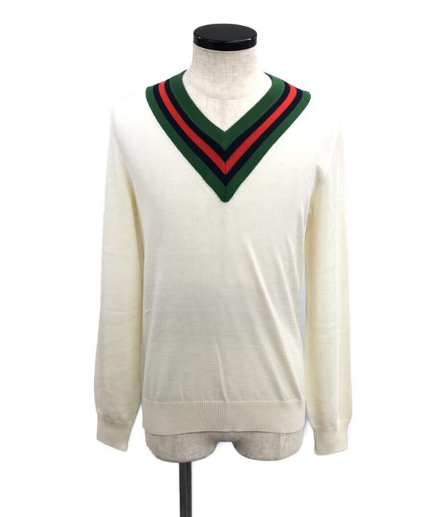 美品 グッチ Vネック長袖ニット 576802 メンズ SIZE XS (XS以下) GUCCI 