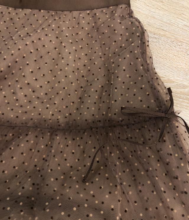 美品 ドットリボンロングフレアスカート 1214304145 レディース SIZE M  