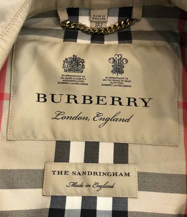 バーバリー トレンチコート サンドリンガム ノバチェック レディース SIZE 36 (XS以下) BURBERRY 中古 トレンチコート