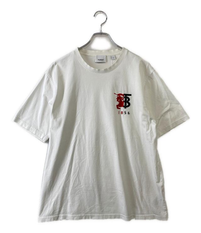 BURBERRY ロゴ Tシャツ Sサイズ ホワイト(中古・古着通販 BURBERRY ロゴ Tシャツ Sサイズ ホワイト(中古・古着通販