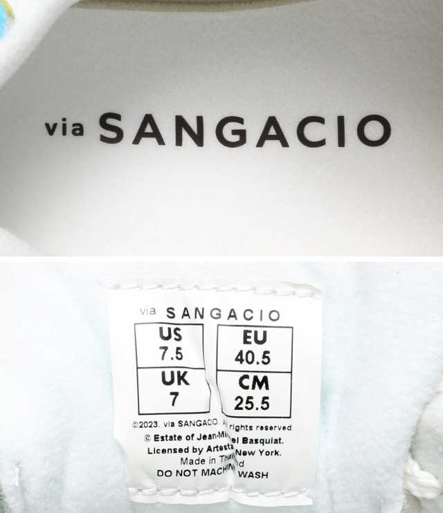 美品 ヴィア サンガチオ ジャンミシェルバスキア スニーカー メンズ SIZE 25.5cm via SANGACIO×JEAN MICHEL BASQUAT 中古の通販は