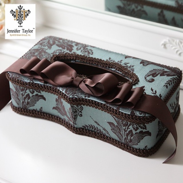 ジェニファーテイラー ティッシュボックス Carlisle リボン アンティーク ダマスク ロココ 姫系 チョコミント 可愛い tbの通販はau Pay マーケット Lilou De Coco