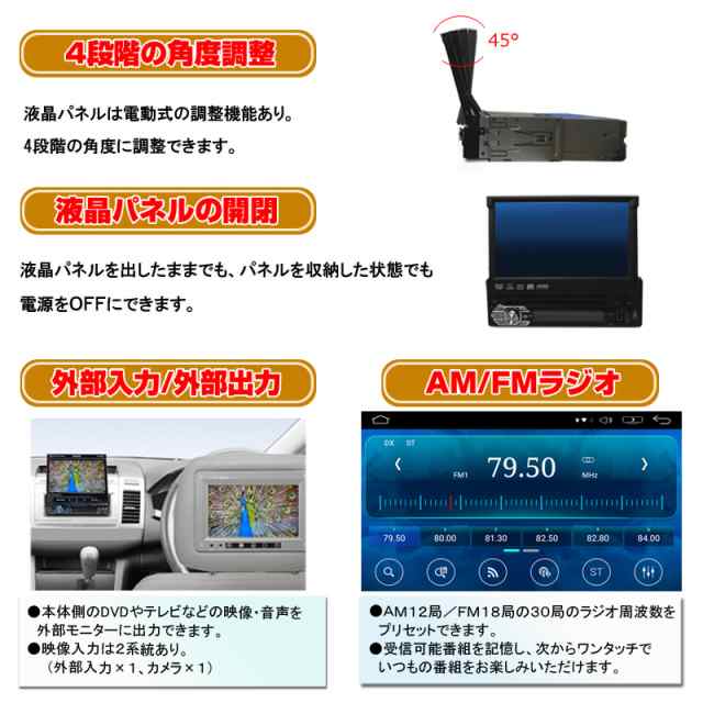 車載 1din カーナビ 1din 7インチdvdプレーヤー タッチパネル Android ラジオ Sd 16gb スマホ Iphone ナビ 170度角度調整バックカメラの通販はau Pay マーケット ｍａｒｕｋｏ商店