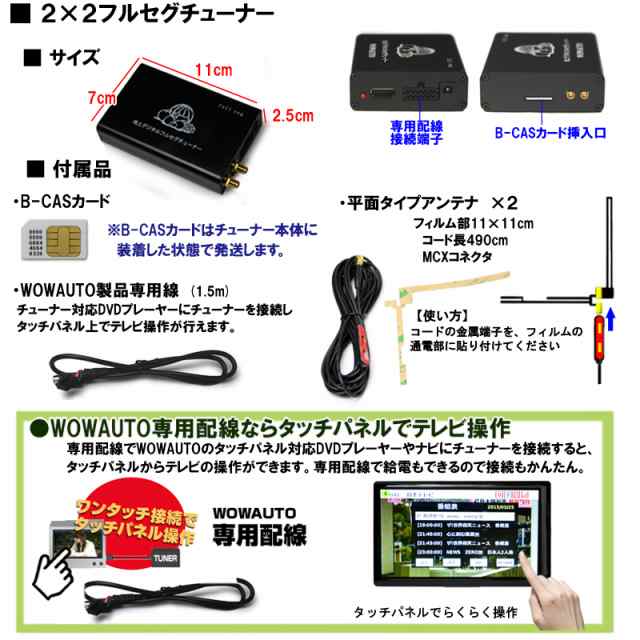 車載 1din カーナビ 1DIN 7インチDVDプレーヤー タッチパネル Android ラジオ SD 16GB +専用２ｘ２地デジフルセグチューナーセット