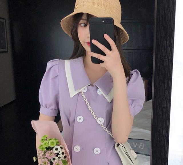 レディース ワンピース 可愛い パープル 紫 ワンピース 韓国 レディース 春 夏 韓国 アイドル 衣装 ネコポス可能 返品交換不可 エンジェの通販はau Pay マーケット 天使のドレス屋さん