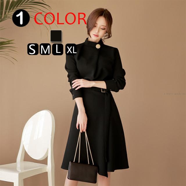 短納期 ワンピース ハイウエスト ミディアム丈ワンピース 二次会 ワンピ シャツワンピース ひざ丈ワンピ お呼ばれ 通勤の通販はau Pay マーケット レオレオ