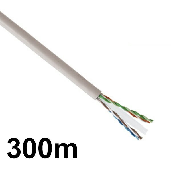 LANケーブル 300ｍ巻き 未加工 CAT6/ストレート/単線 スカイブルー CML-C6300MSB 【送料無料】