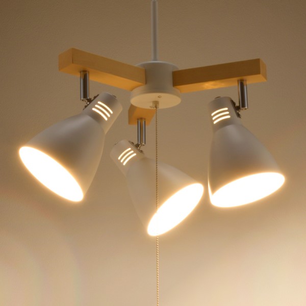 3灯ペンダントライト LED電球付 ホワイト OHM 06-1469 LT-YY30AW-W おしゃれ スチール 北欧風 送料無料_2