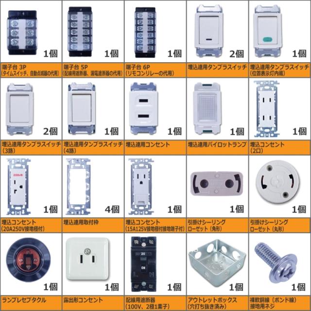 【2回練習分】 第2種 電気工事士 技能試験セット 2026年 器具＋ケーブルセット 2回用 一発合格 電気工事士 セット 電線 器具 第二種 技能試験 プロサポート PSC-2006 送料無料_1