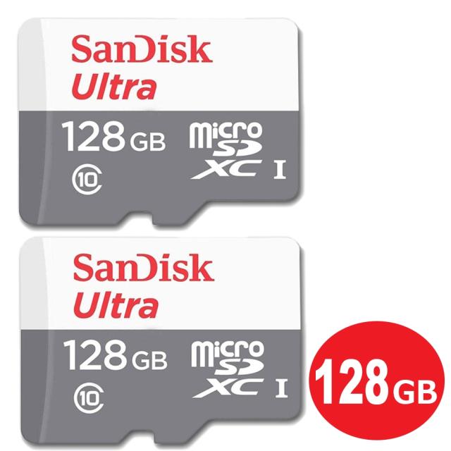 サンディスク microSDXCカード 128GB 2枚入り ULTRA Class10 UHS-1 100MB/s SDSQUNR-128G-GN6MN-2P Nintendo Switch スイッチ推奨 microSDカード SanDisk 海外リテール メール便送料無料