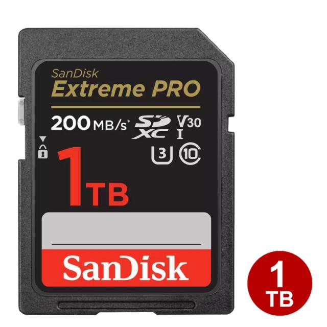 サンディスク SDXCカード 1TB EXTREME PRO Class10 UHS-1 U3 V30 200MB/s SDSDXXD-1T00-GN4IN SanDisk SDカード 海外リテール 送料無料 翌日配送