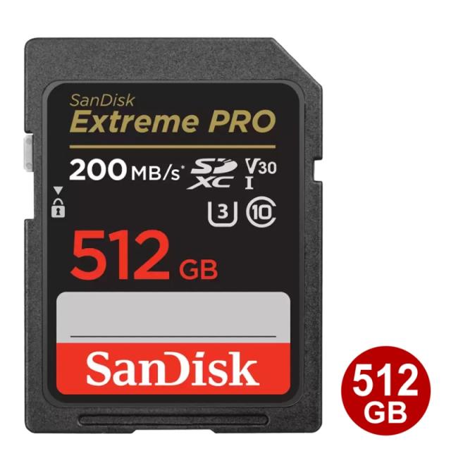 サンディスク SDXCカード 512GB EXTREME PRO Class10 UHS-1 U3 V30 200MB/s SDSDXXD-512G-GN4IN SanDisk SDカード 海外リテール 送料無料 翌日配送