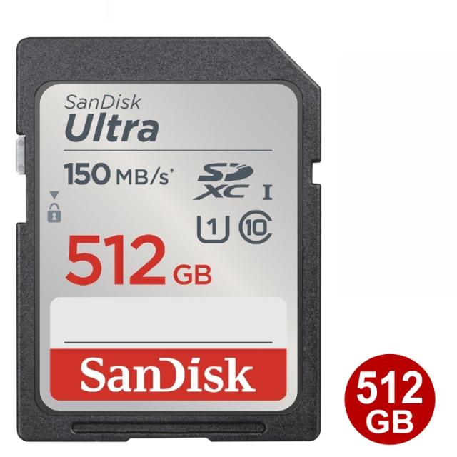 サンディスク SDXCカード 512GB ULTRA class10 150MB/ｓ UHS-1 SDカード SanDisk 海外リテール SDSDUNC-512G-GN6IN メール便送料無料