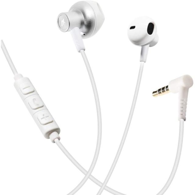 ハンズフリーイヤホン コード長1.25m ホワイト 防水 IPX5 かわいい おしゃれ 有線イヤホン Reiz アクセス AH-S78WH メール便送料無料