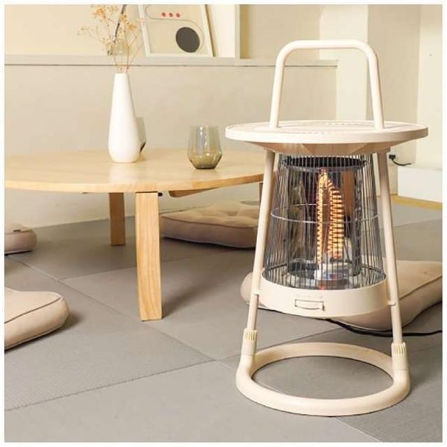 サンコー カーボンヒーター ちょい置きできる 速暖ヒーター 暖房 全方位 エアコン ストーブ 300w 600w 持ち運び 寝室 書斎 ホワイト ベージュ HTCABUHIV 送料無料_10