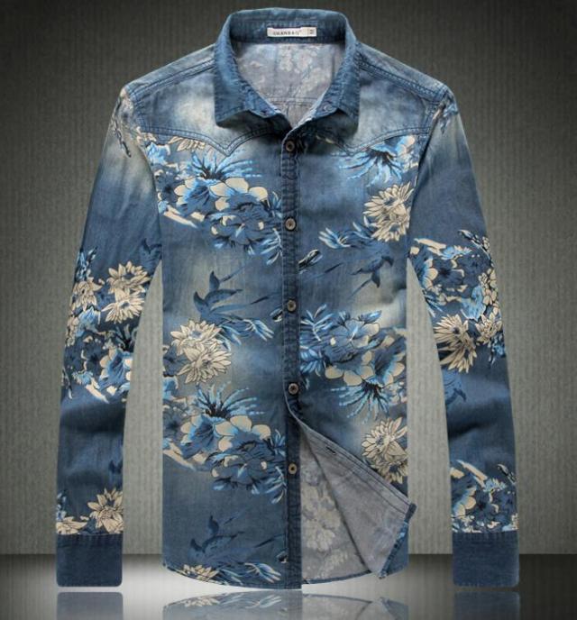 人気 メンズ お洒落シャツ 花柄 メンズ 長袖シャツ カジュアル長袖シャツ デニムシャツ の通販はau Pay マーケット すのーぱせり