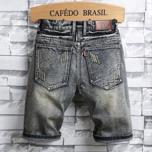 人気美品 メンズ ジーンズダメージデニムパンツ 五分丈 ダメージ加工 着回しよい ショートパンツの通販はau Pay マーケット すのーぱせり