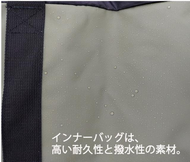 OGK 自転車 後ろカゴ インナーバッグ付き RB-020+TN-017R うしろ用バスケット リア エコバッグ ブラック カーキ_8