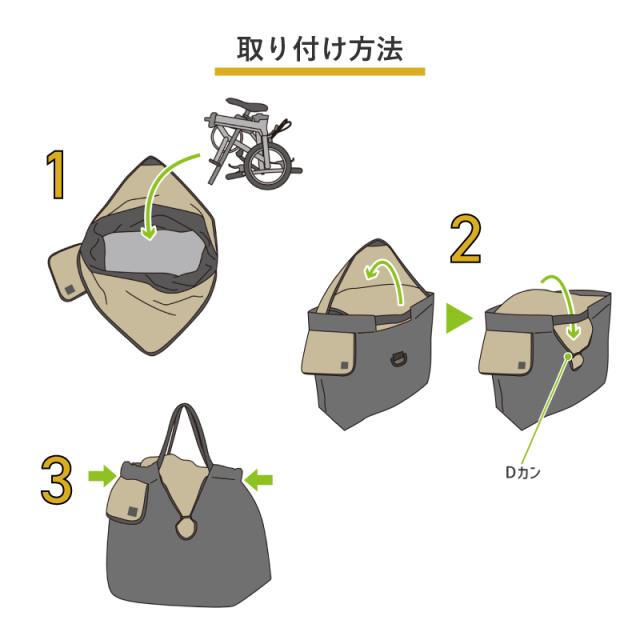 maruto 大久保製作所 ツアーバッグ かんたん収納 DAHONダホン K3・K9X／BROMPTONプロンプトン 専用輪行袋 RK-FS-M 輪行バッグ マルト 折りたたみ自転車 折り畳み車_10