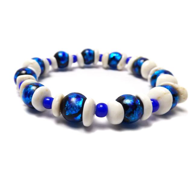 10mm琉球ホタル玉 蛍石入りホタルグラス仕様 ホワイトシェル プカシェル ブレスレット メンズ レディース Flb 001 の通販はau Pay マーケット アクセサリー Vaseera ヴァシーラ