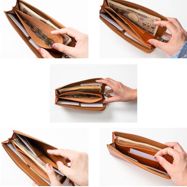 長財布 L字ファスナー レディース kanmi カンミ 本革 レザー シンプル