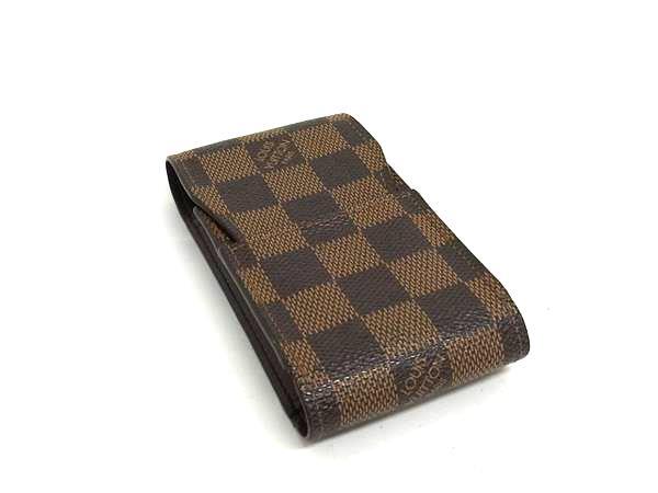 LOUIS VUITTON ルイヴィトン シガレットケース ダミエ エテュイ シガレット N63024 エベヌ PVC レザー ユニセックス 煙草ケース【本物保証】