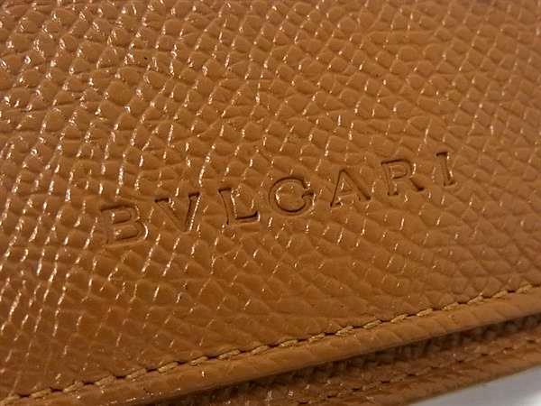 BVLGARI ブルガリ カードケース クラシコ 20357 ブラウン レザー ユニセックス 名刺入れ 美品【本物保証】_1