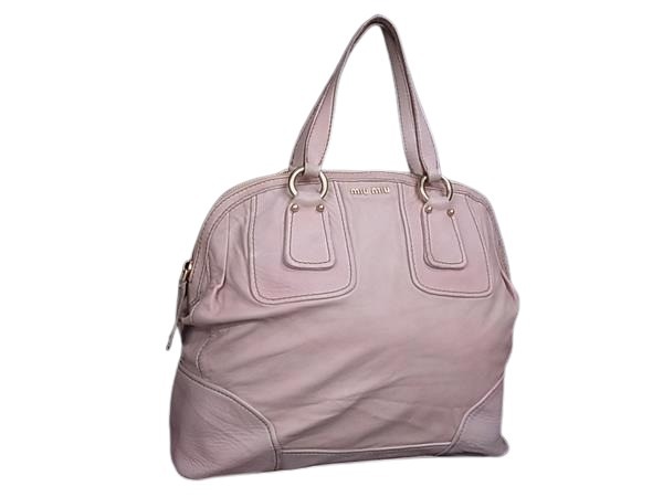 miumiu ミュウミュウ ハンドバッグ - - ピンク レザー レディース