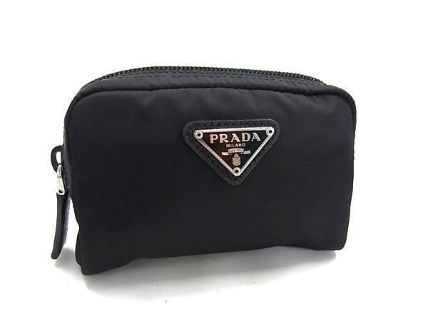 美品 PRADA プラダ ポーチ ミニポーチ 1NA339 ブラック ナイロン  