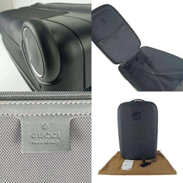 美品 GUCCI グッチ キャリーケース インターロッキングG トローリー 189755 ブラック PVC レザー ユニセックス キャスター付き キャリーバッグ【本物保証】_8
