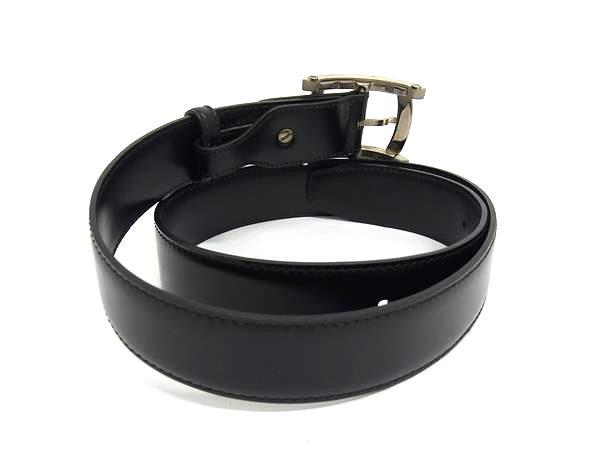 ● BVLGARI ブラックレザーベルト BVLGARI ブラックレザー ベルト BVLGARI ブラックレザーベルト