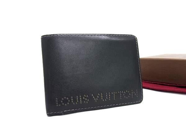 LOUIS VUITTON ルイヴィトン 二つ折り財布 キュイールベキア ポルトフォイユ ミュルティプル M95525 ノワール レザー メンズ 札入れ【本物保証】